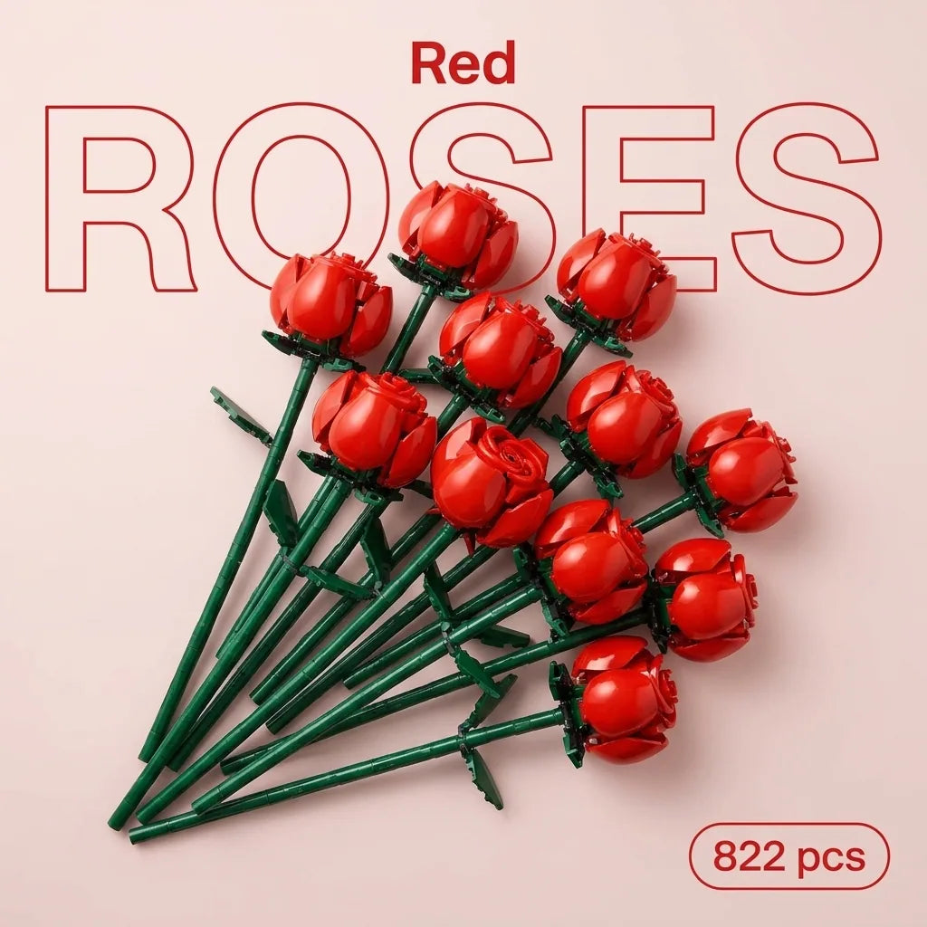 Blokk™ Rose Bouquet – 822-Piece Roses You Build Yourself