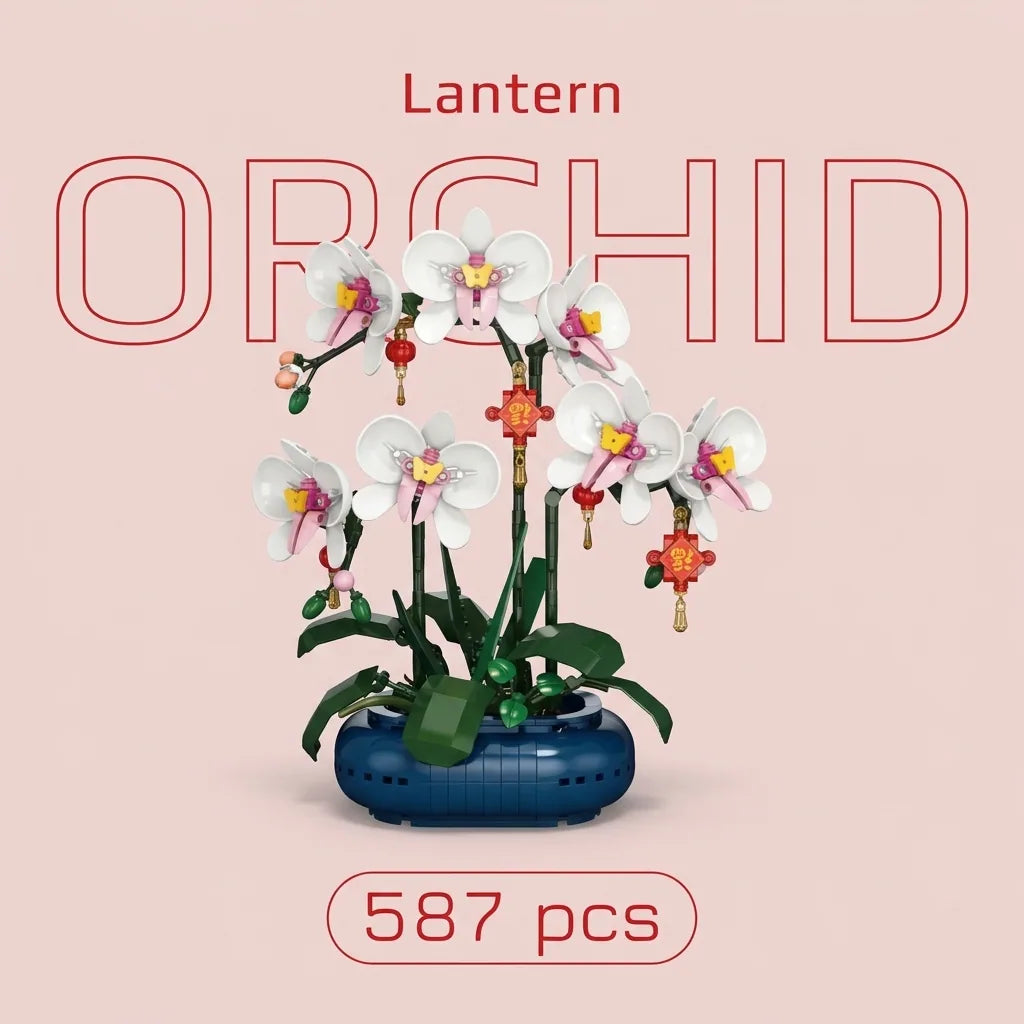 Blokk™ Lantern Orchid – 587-Piece Potted Phalaenopsis