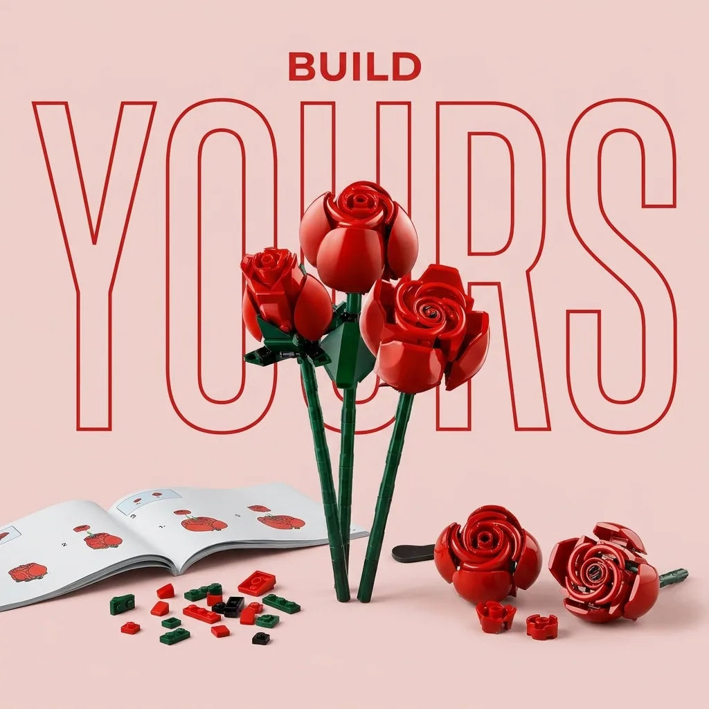 Blokk™ Rose Bouquet – 822-Piece Roses You Build Yourself