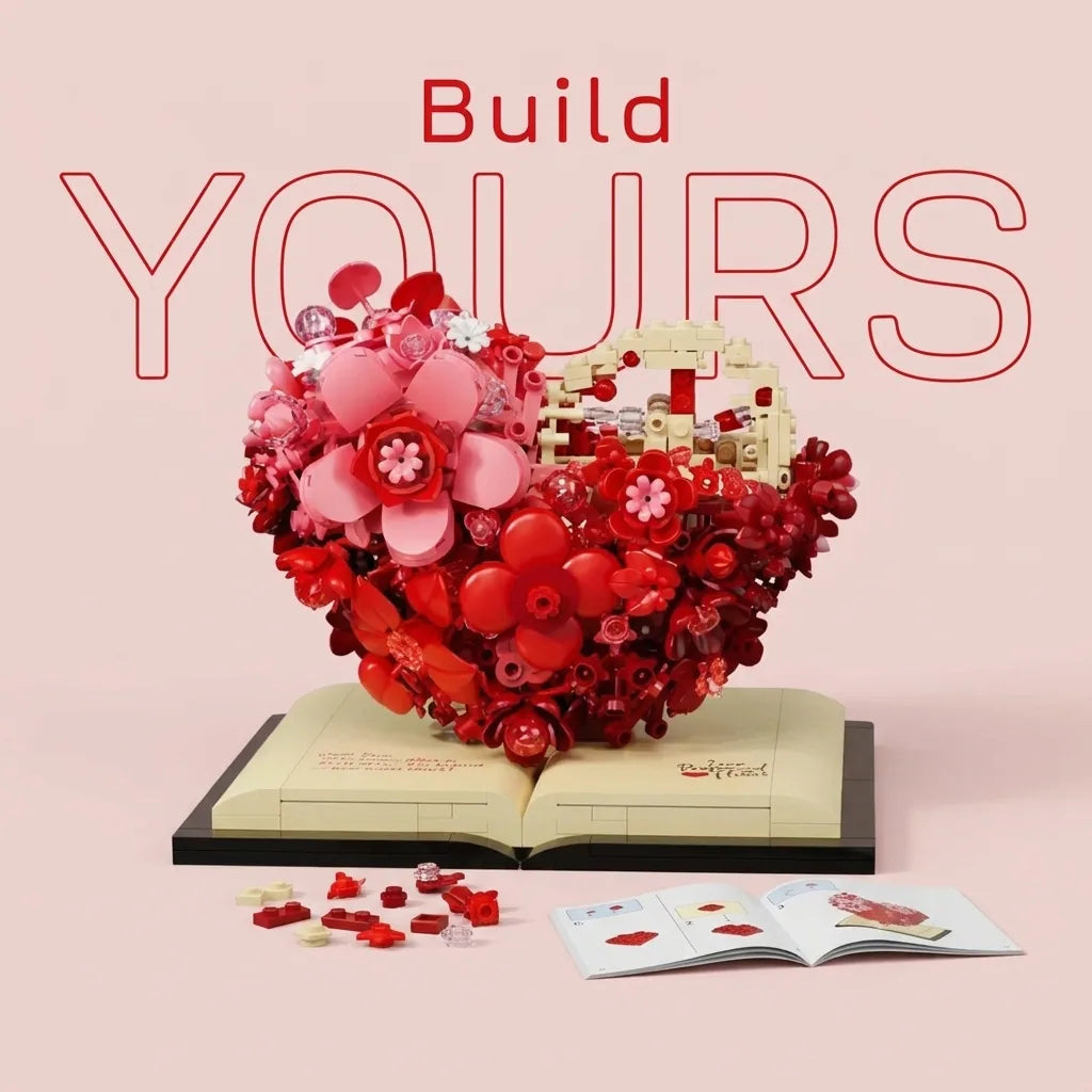 Blokk™ Love Bloom – 768-Piece Heart Flower Sculpture