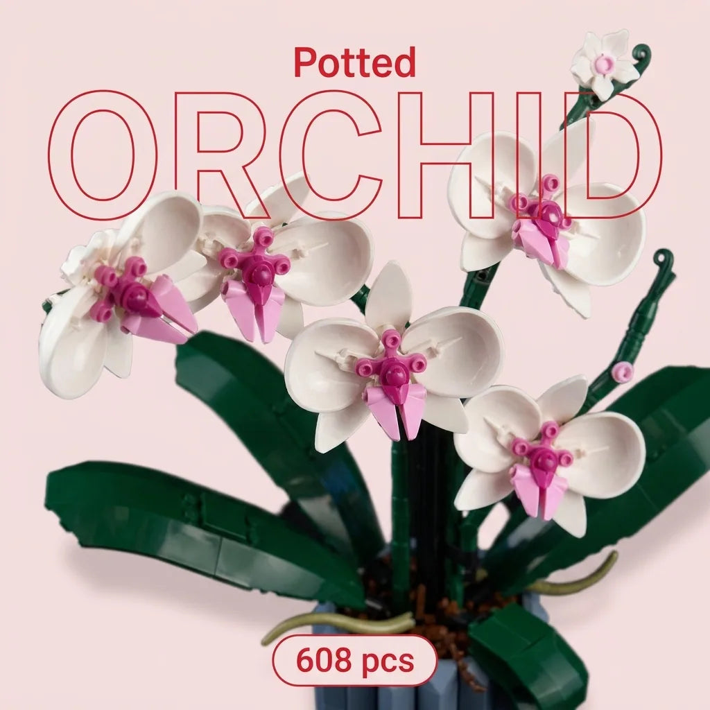 Blokk™ Potted Orchid – 608-Piece Orchid You Build Yourself