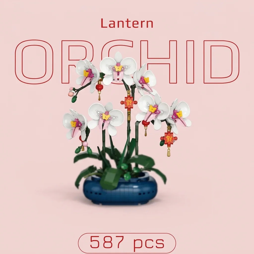Blokk™ Lantern Orchid – 587-Piece Potted Phalaenopsis
