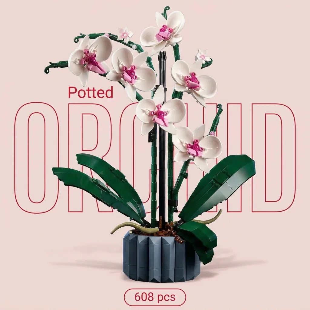 Blokk™ Potted Orchid – 608-Piece Orchid You Build Yourself